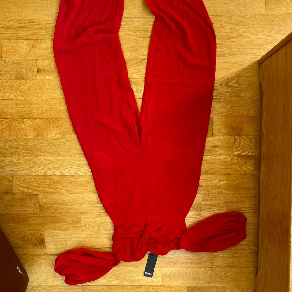Nastygal red jumpsuit